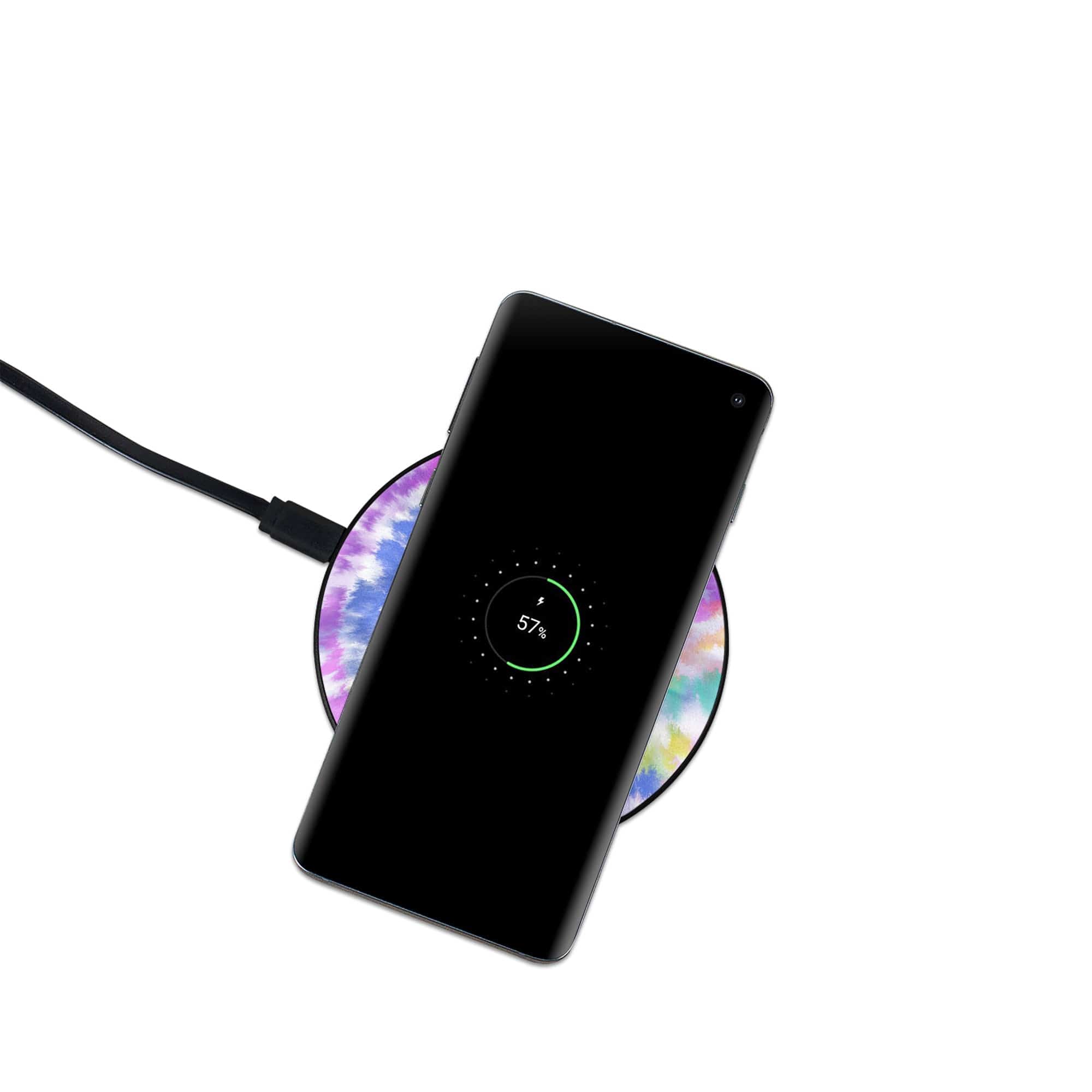 Against The Wall | Tie Dye Wireless Charging Pad in Black