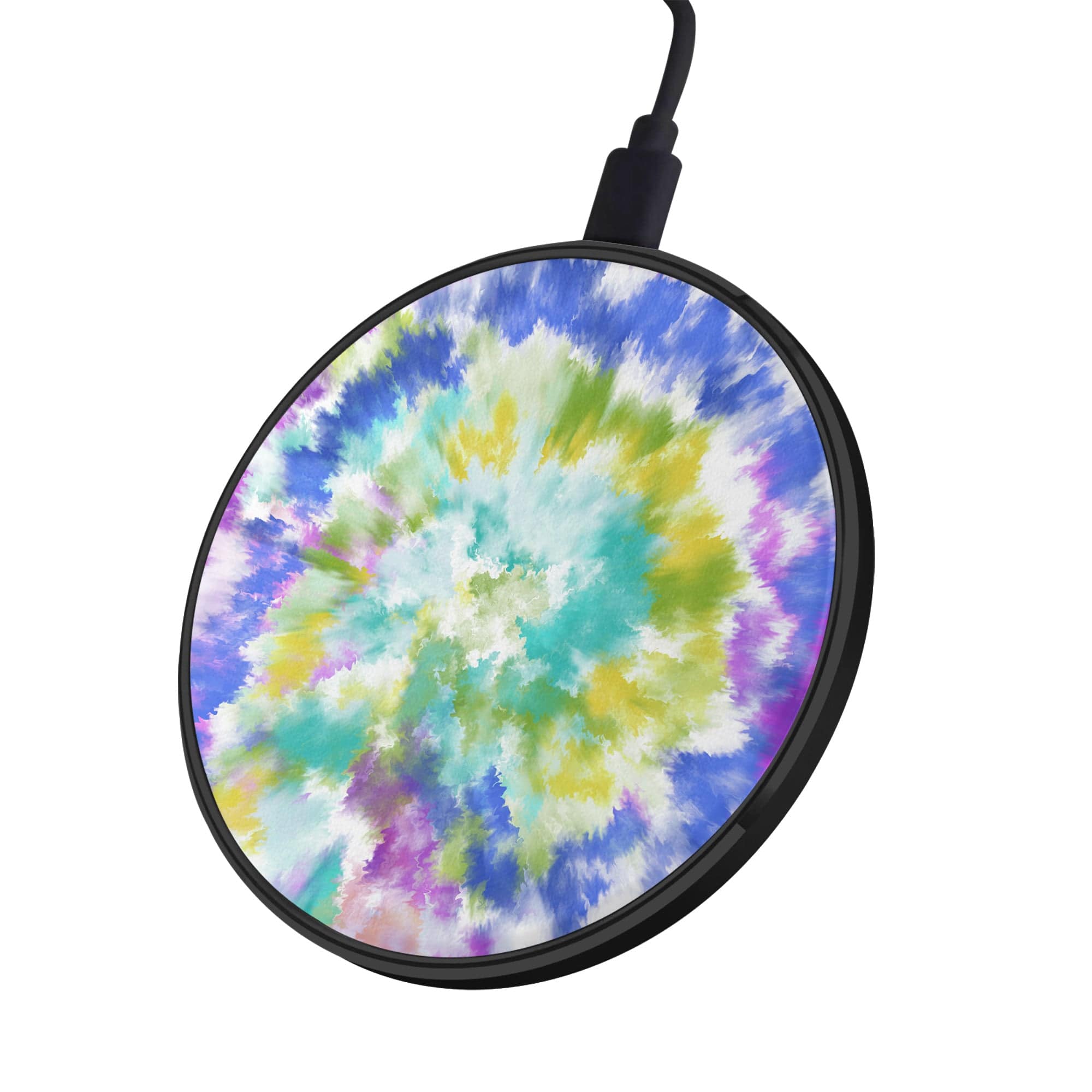 Against The Wall | Tie Dye Wireless Charging Pad in Black