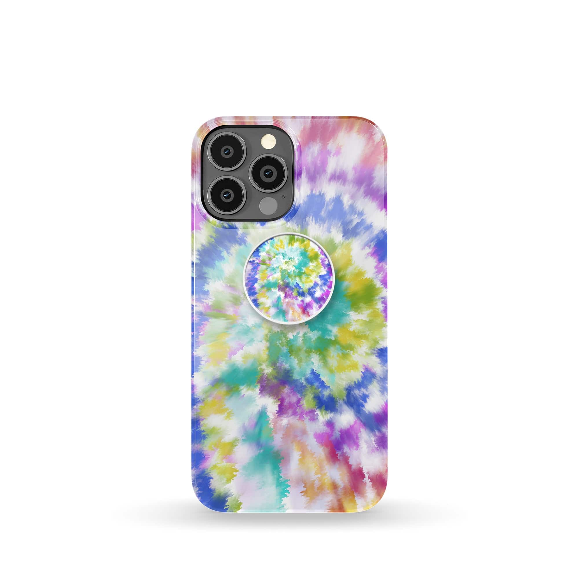 Against The Wall | Tie Dye Foldable Phone Grip in White