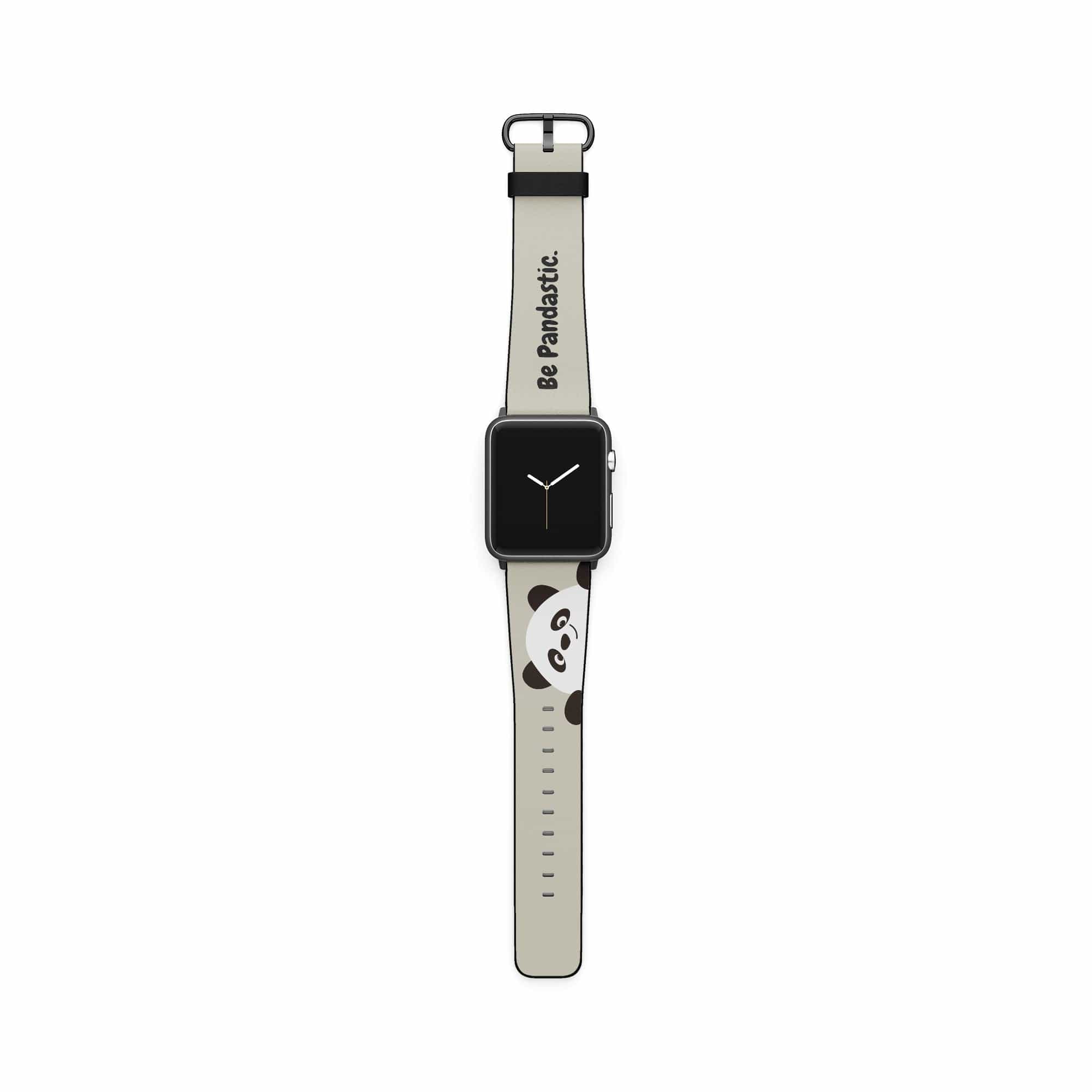 Be Pandatastic | Minimalistic Panda Apple Watch Band for 38/40/41 mm Watch in Black