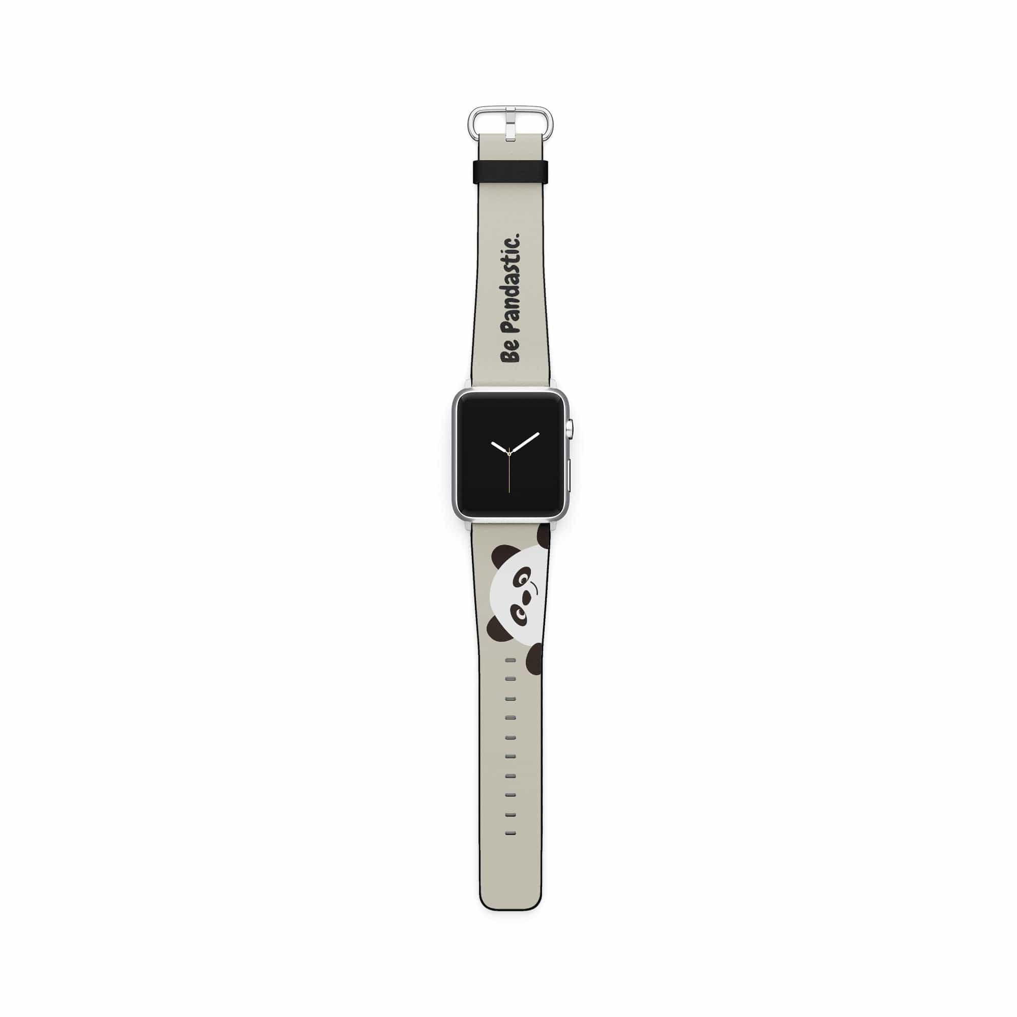 Be Pandatastic | Minimalistic Panda Apple Watch Band for 38/40/41 mm Watch in Silver