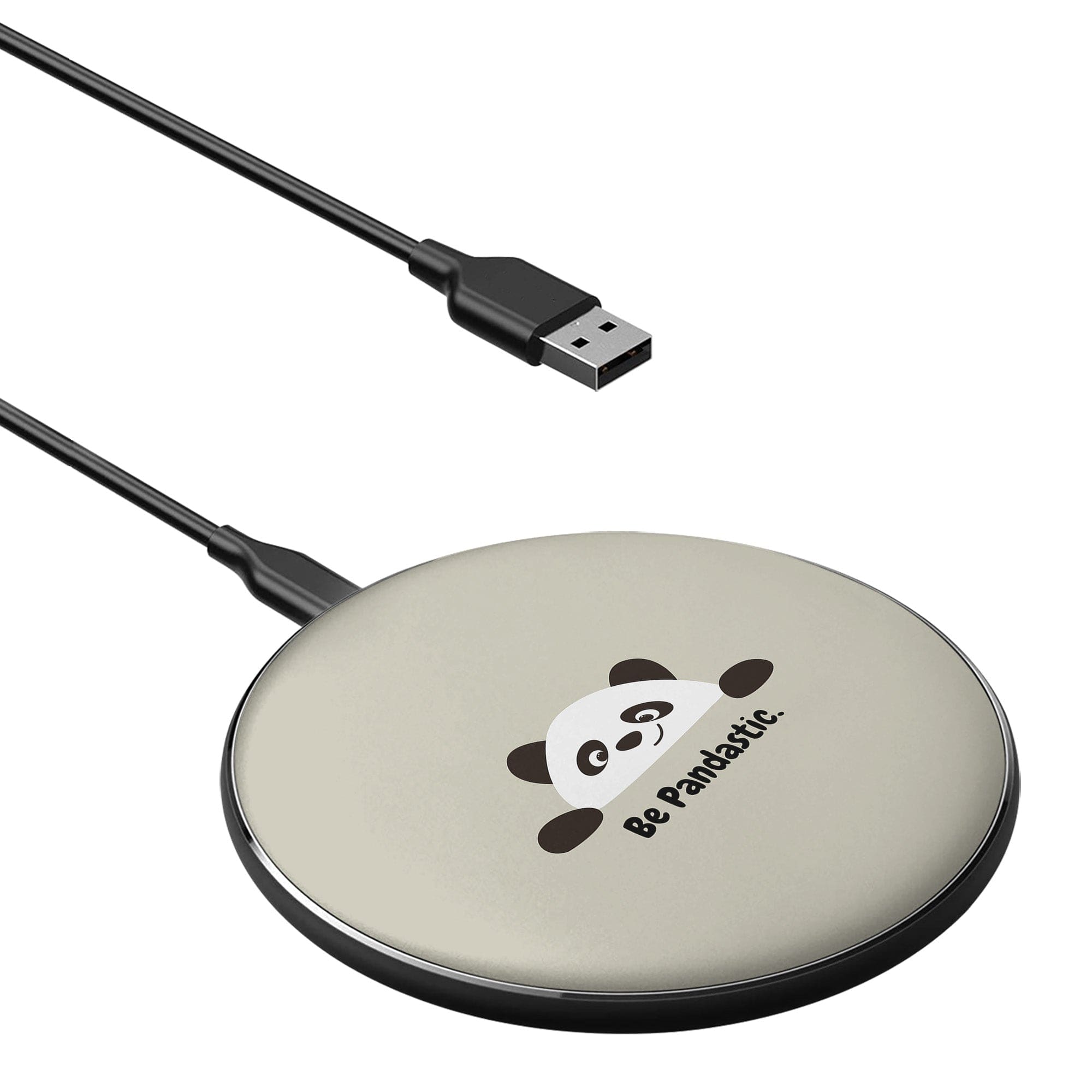 Be Pandatastic | Minimalistic Panda Wireless Charging Pad in Black