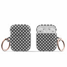 Cross Checkers | Diagonal Plaid Apple AirPods Case for AirPods 1&2 Rose Gold