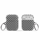 Cross Checkers | Diagonal Plaid Apple AirPods Case for AirPods 1&2 Silver