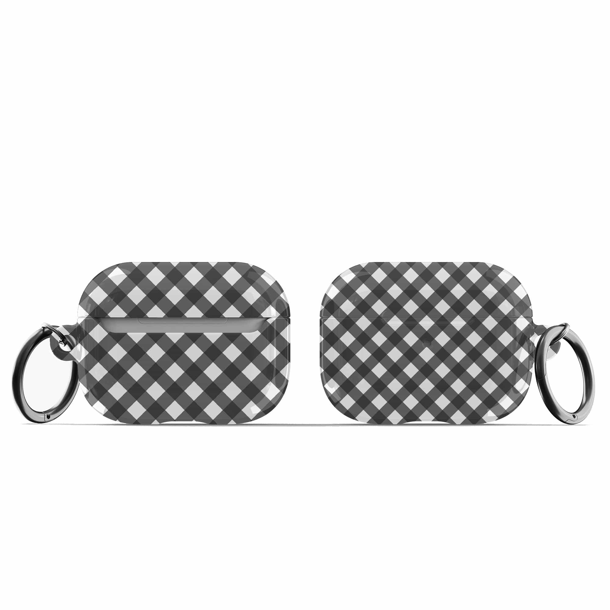 Cross Checkers | Diagonal Plaid Apple AirPods Case for AirPods 3 & AirPods Pro 1&2 Black