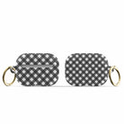 Cross Checkers | Diagonal Plaid Apple AirPods Case for AirPods 3 & AirPods Pro 1&2 Gold