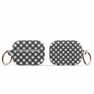 Cross Checkers | Diagonal Plaid Apple AirPods Case for AirPods 3 & AirPods Pro 1&2 Rose Gold