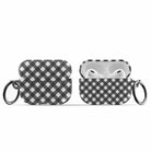 Cross Checkers | Diagonal Plaid Apple AirPods Case for AirPods 3 & AirPods Pro 1&2 Black