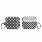 Cross Checkers | Diagonal Plaid Apple AirPods Case for AirPods 3 & AirPods Pro 1&2 Silver