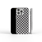 Cross Checkers | Diagonal Plaid Precious Metals Case in Silver