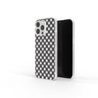 Cross Checkers | Diagonal Plaid Precious Metals Case in Silver