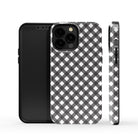 Cross Checkers | Diagonal Plaid Case Tough for iPhone 13 Pro