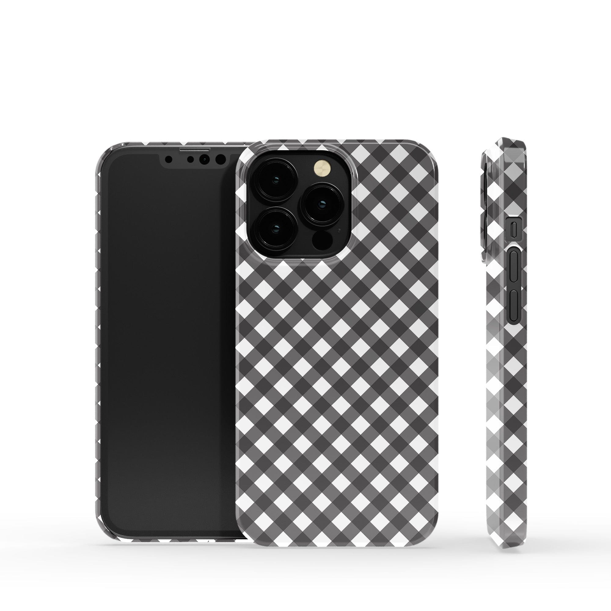 Cross Checkers | Diagonal Plaid Case Tough for iPhone 13 Mini