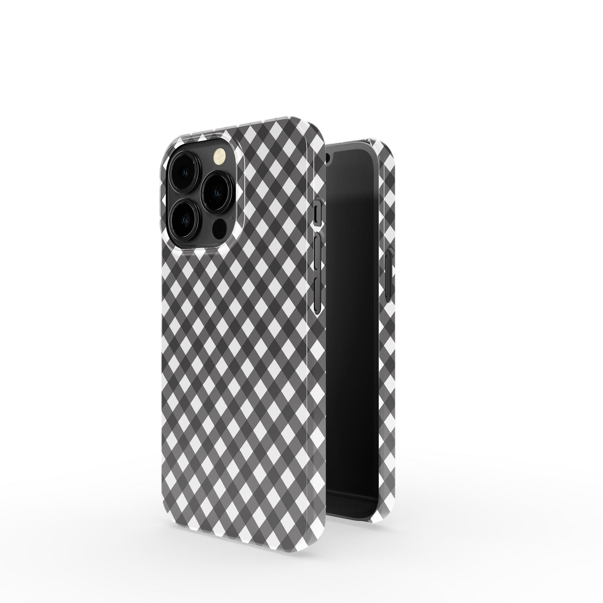 Cross Checkers | Diagonal Plaid Case Tough for iPhone 12 Pro Max