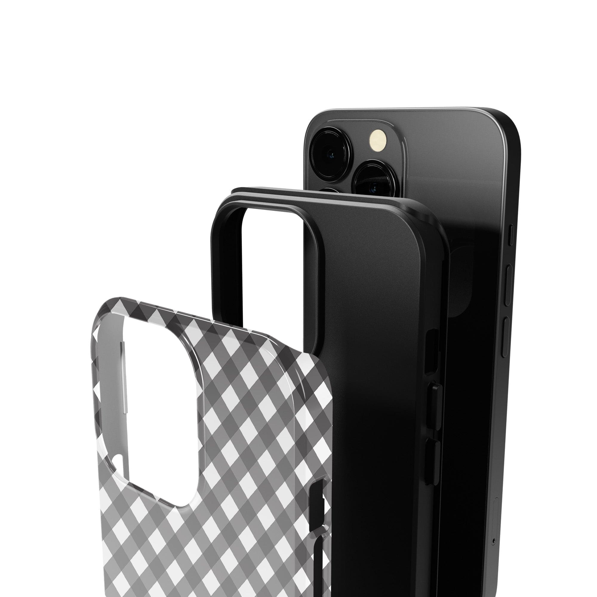 Cross Checkers | Diagonal Plaid Case Tough for iPhone 12 Pro