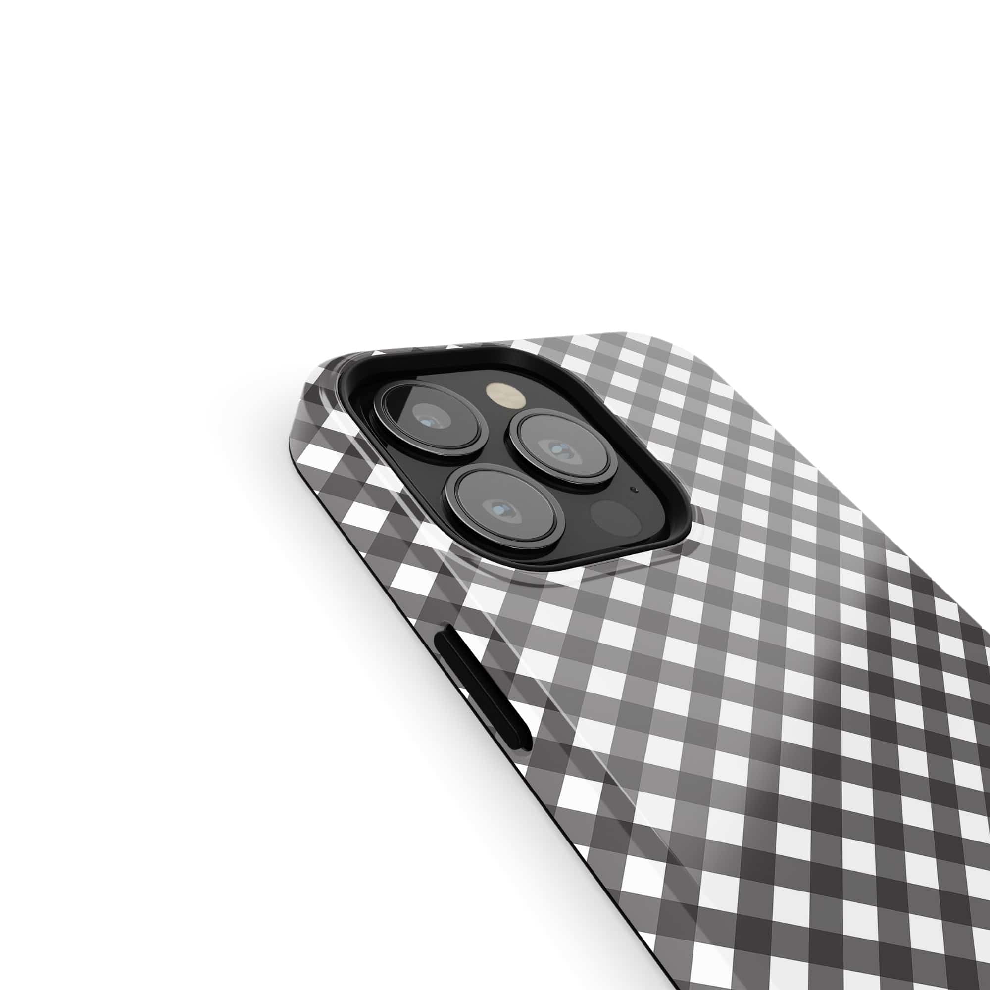 Cross Checkers | Diagonal Plaid Case Slim for iPhone 12