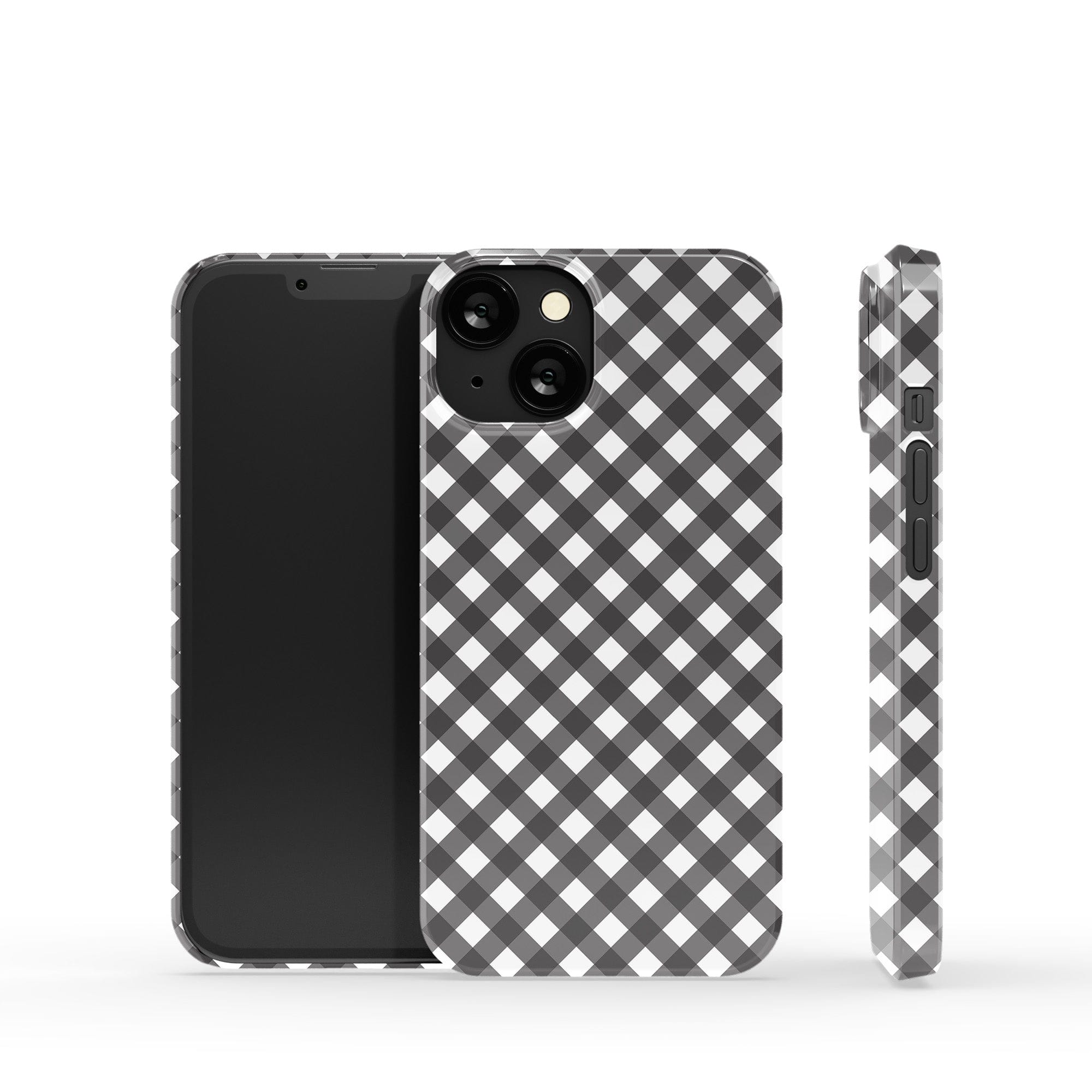 Cross Checkers | Diagonal Plaid Case Slim for iPhone 12 Mini