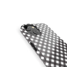 Cross Checkers | Diagonal Plaid Case Tough for iPhone 12 Mini