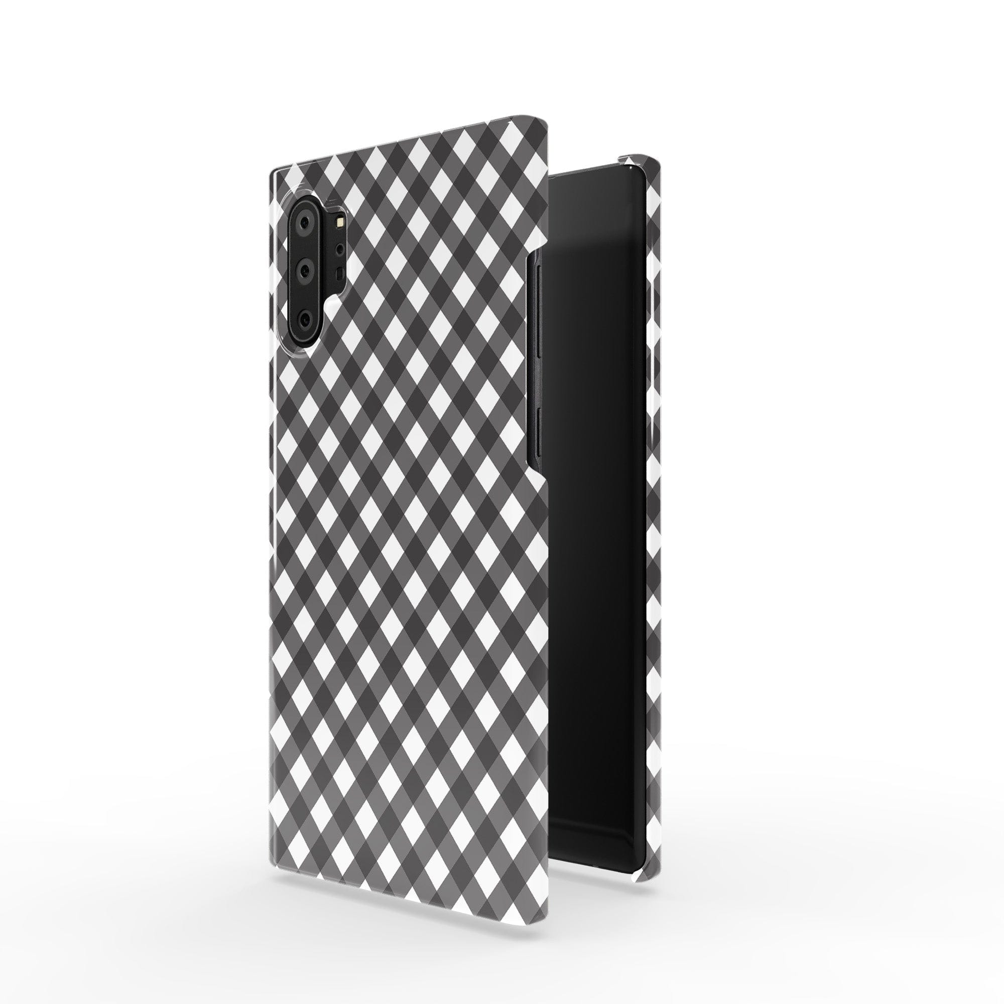 Cross Checkers | Diagonal Plaid Samsung Case Slim for Galaxy Note 10 Plus 