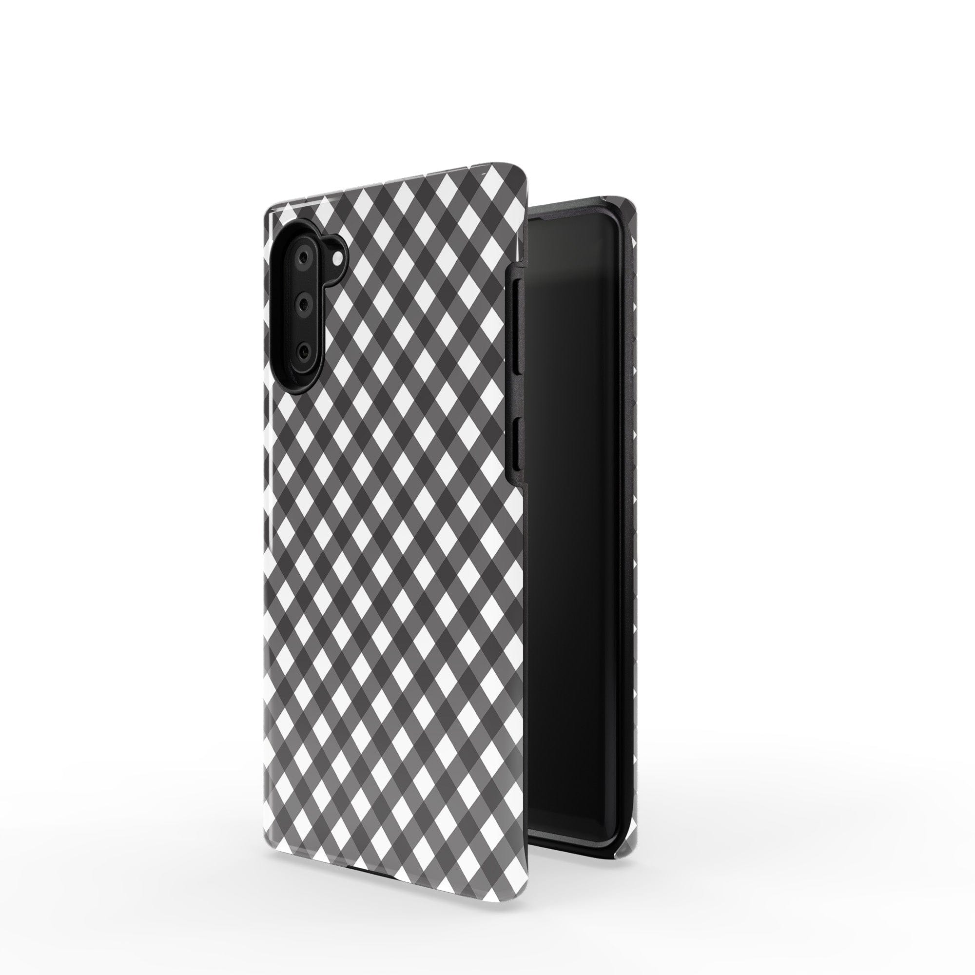 Cross Checkers | Diagonal Plaid Samsung Case Tough for Galaxy Note 10 