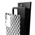 Cross Checkers | Diagonal Plaid Samsung Case Tough for Galaxy Note 20 Ultra 