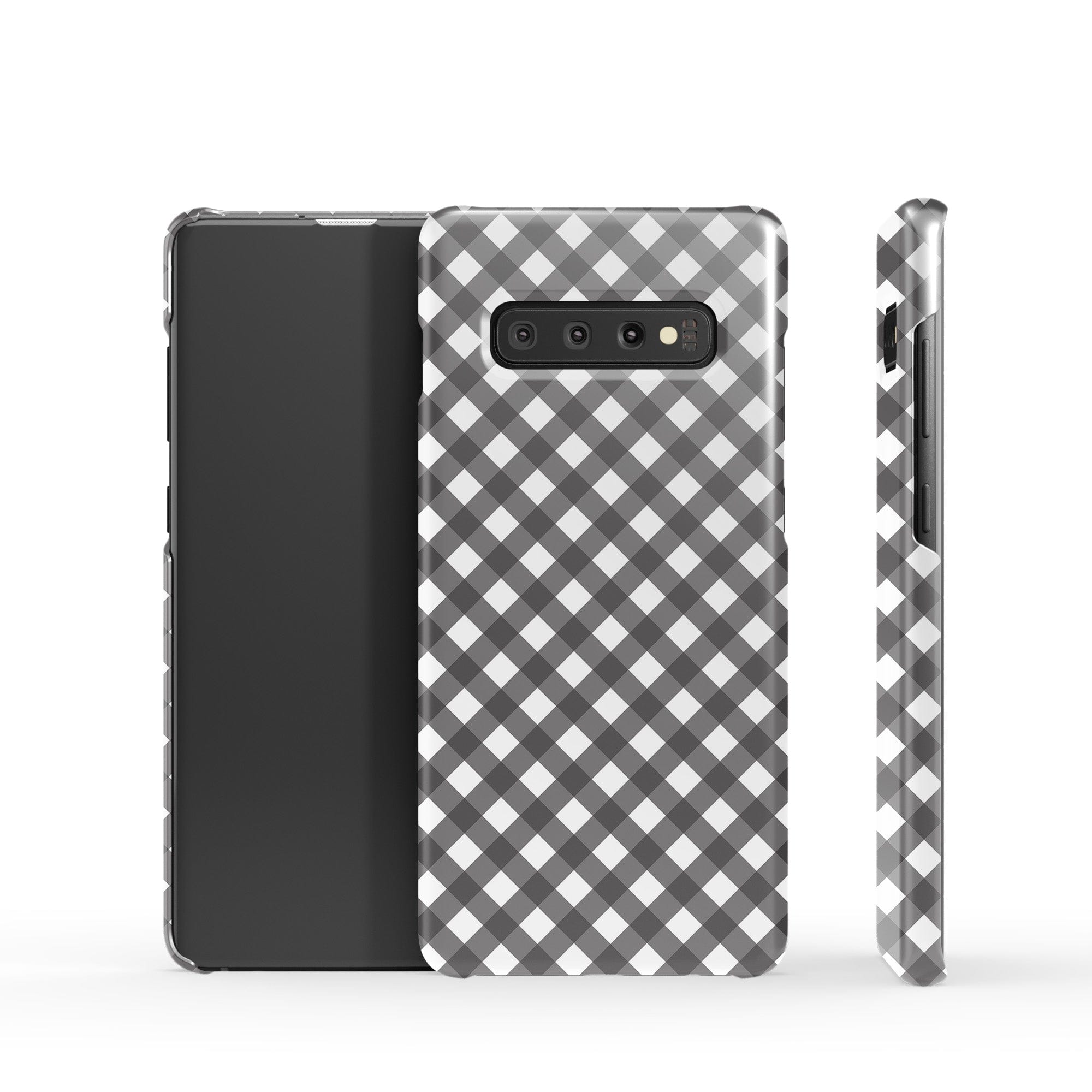 Cross Checkers | Diagonal Plaid Samsung Case Slim for Galaxy S10 Plus 