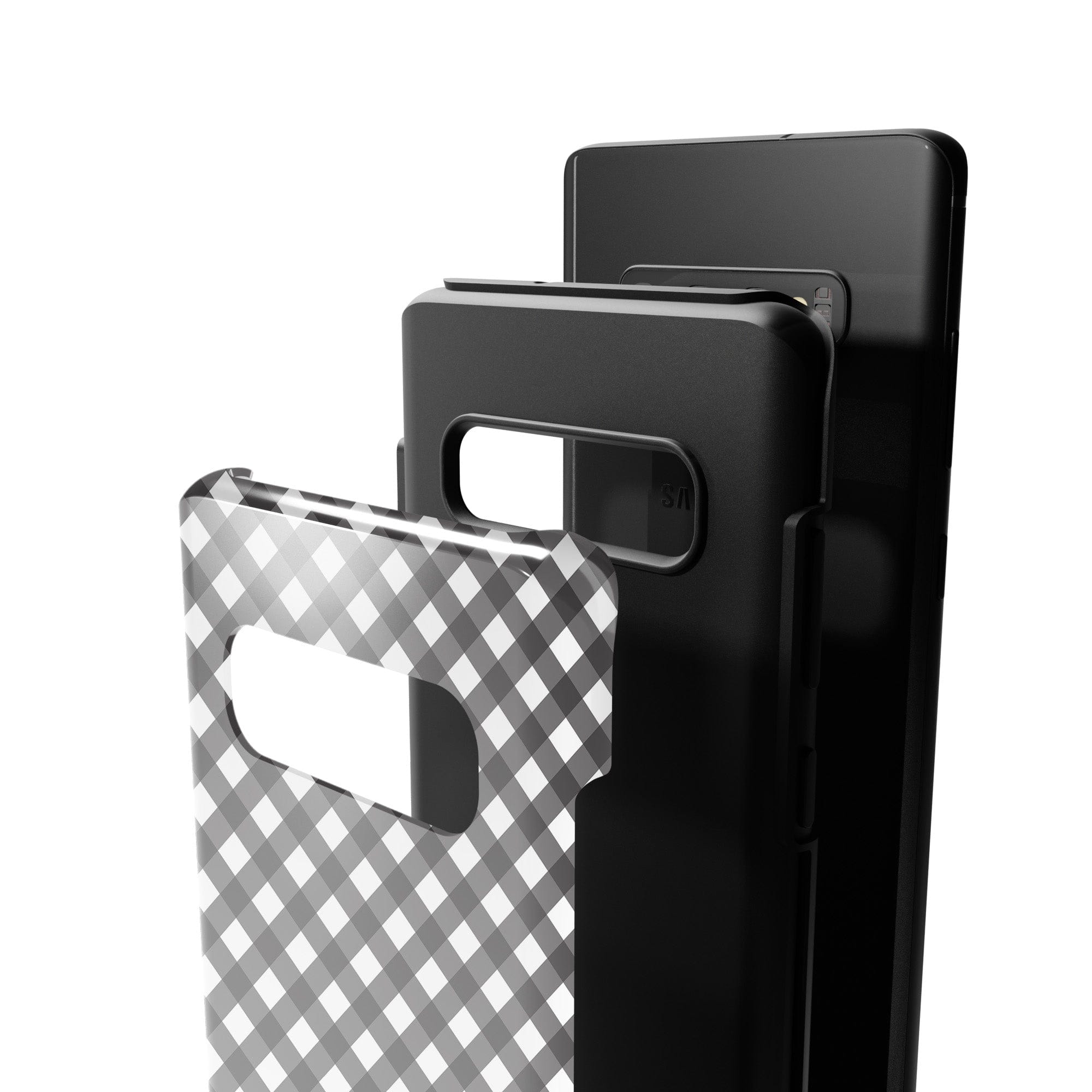 Cross Checkers | Diagonal Plaid Samsung Case Tough for Galaxy S10 Plus 