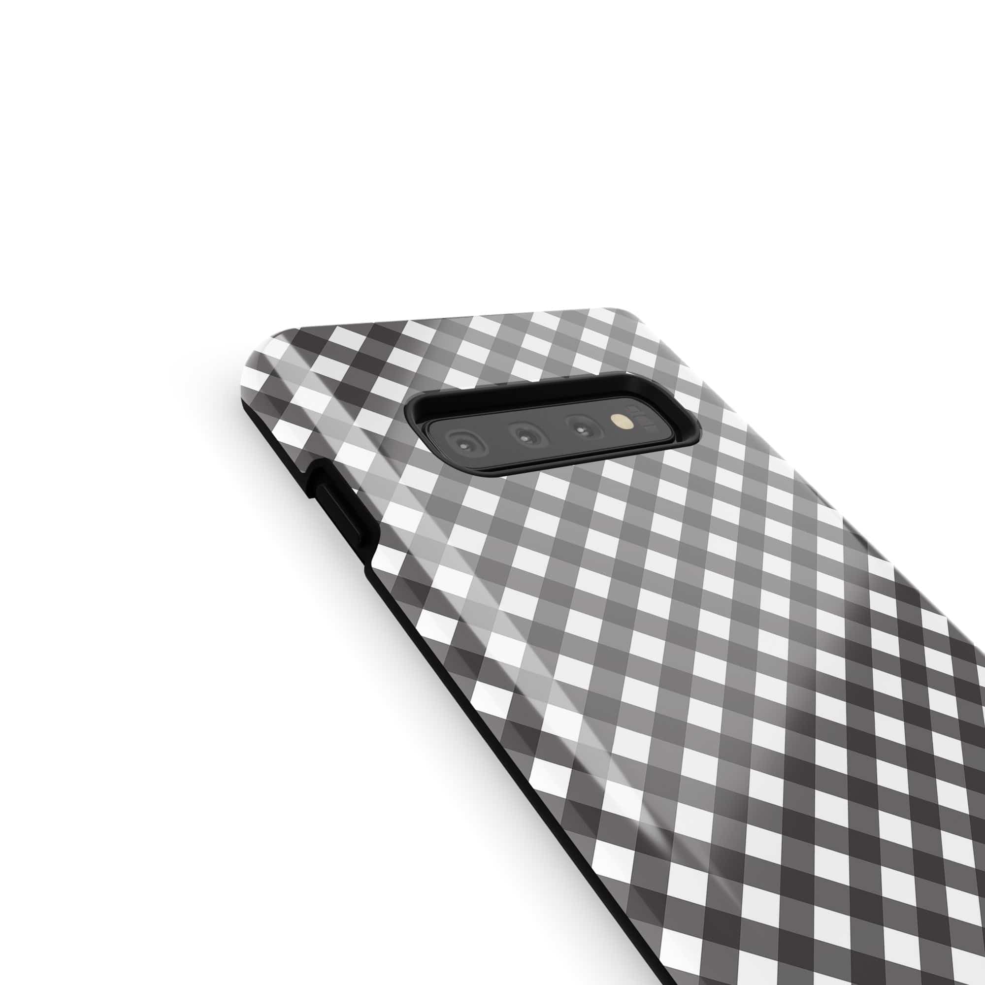 Cross Checkers | Diagonal Plaid Samsung Case Tough for Galaxy S10 Plus 