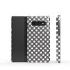 Cross Checkers | Diagonal Plaid Samsung Case Slim for Galaxy S10 