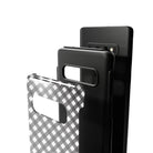 Cross Checkers | Diagonal Plaid Samsung Case Tough for Galaxy S10 