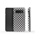 Cross Checkers | Diagonal Plaid Samsung Case Tough for Galaxy S10 