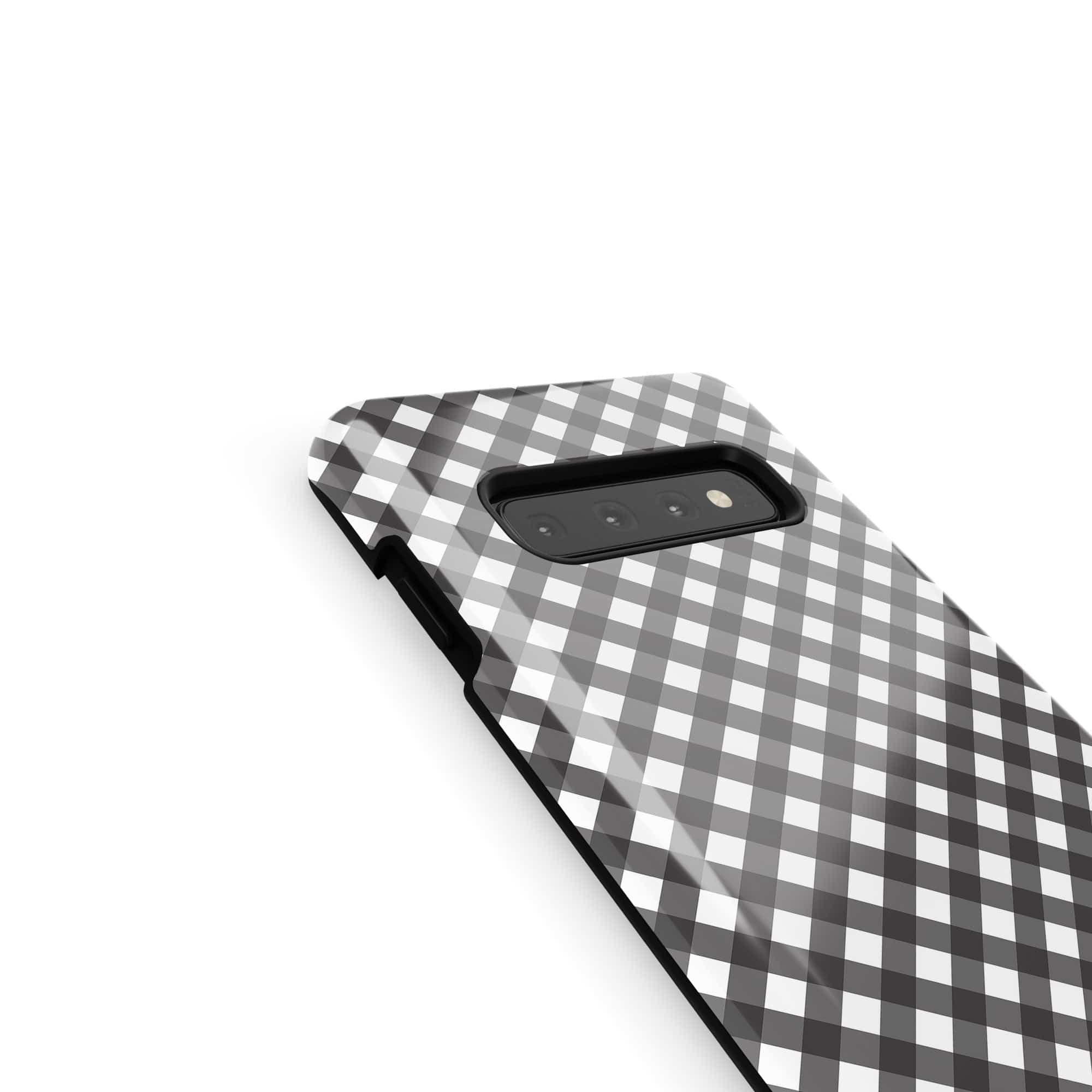 Cross Checkers | Diagonal Plaid Samsung Case Tough for Galaxy S10 