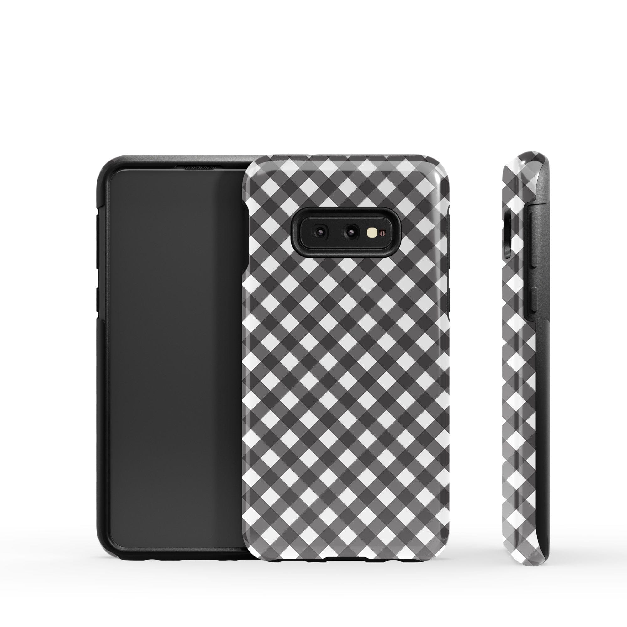 Cross Checkers | Diagonal Plaid Samsung Case Tough for Galaxy S10e 