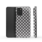 Cross Checkers | Diagonal Plaid Samsung Case Tough for Galaxy S20 Plus