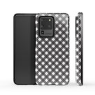 Cross Checkers | Diagonal Plaid Samsung Case Tough for Galaxy S20 Ultra