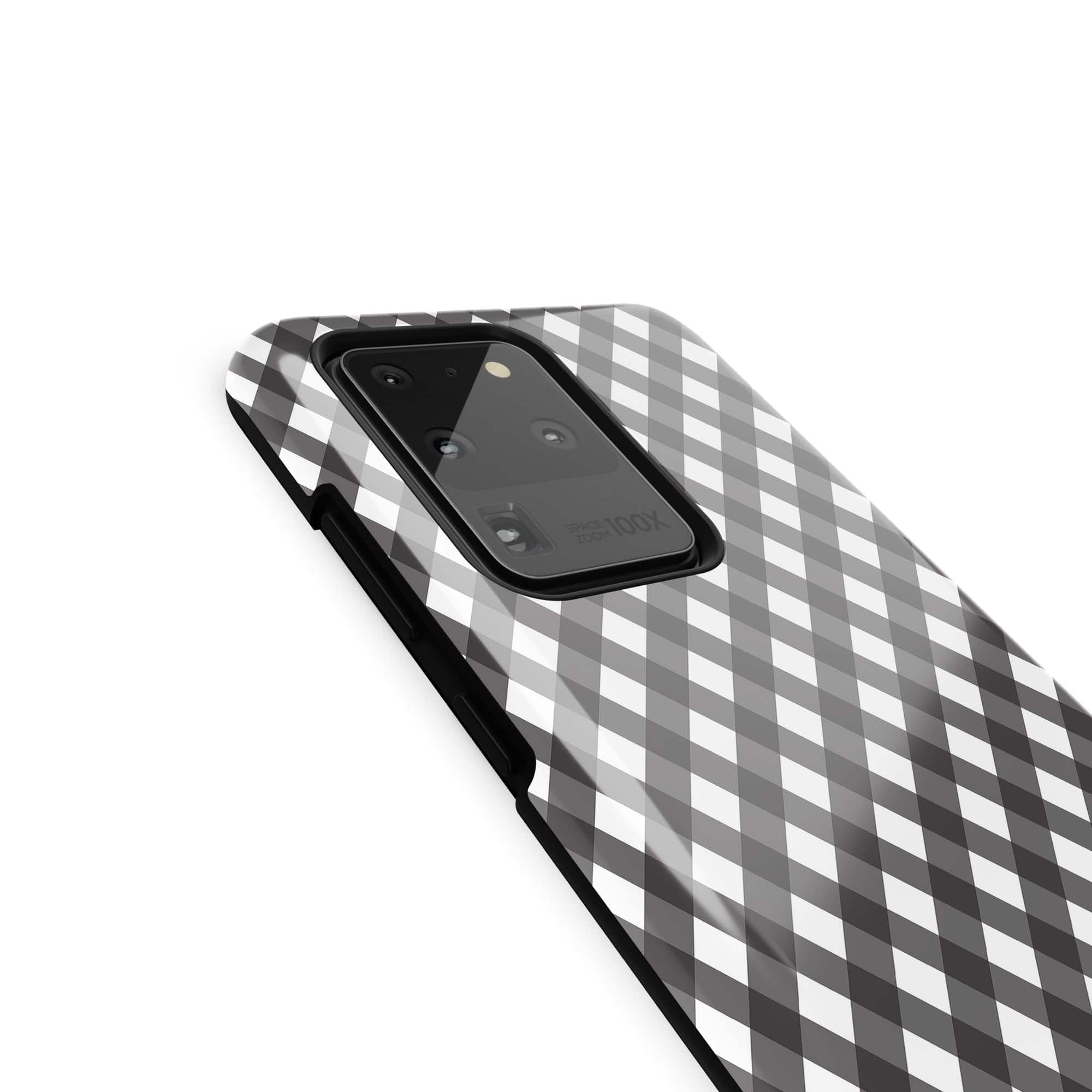 Cross Checkers | Diagonal Plaid Samsung Case Tough for Galaxy S20 Ultra