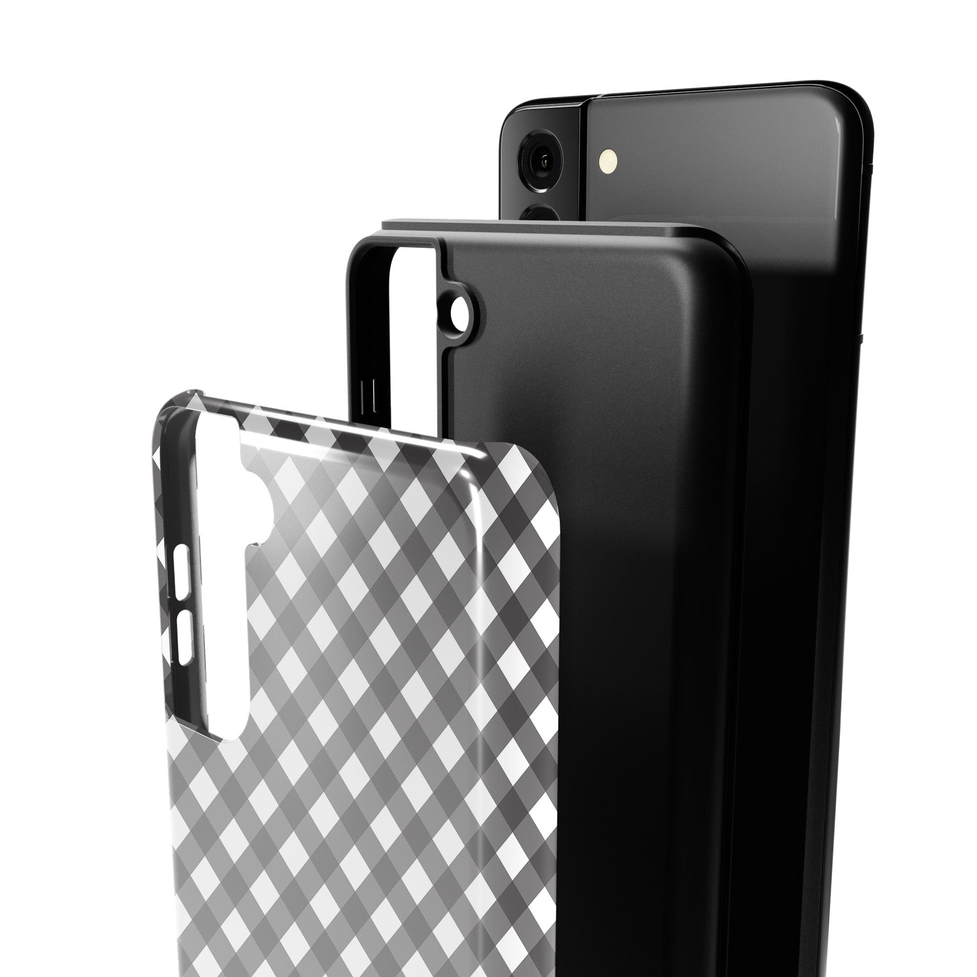 Cross Checkers | Diagonal Plaid Samsung Case Tough for Galaxy S21 Plus