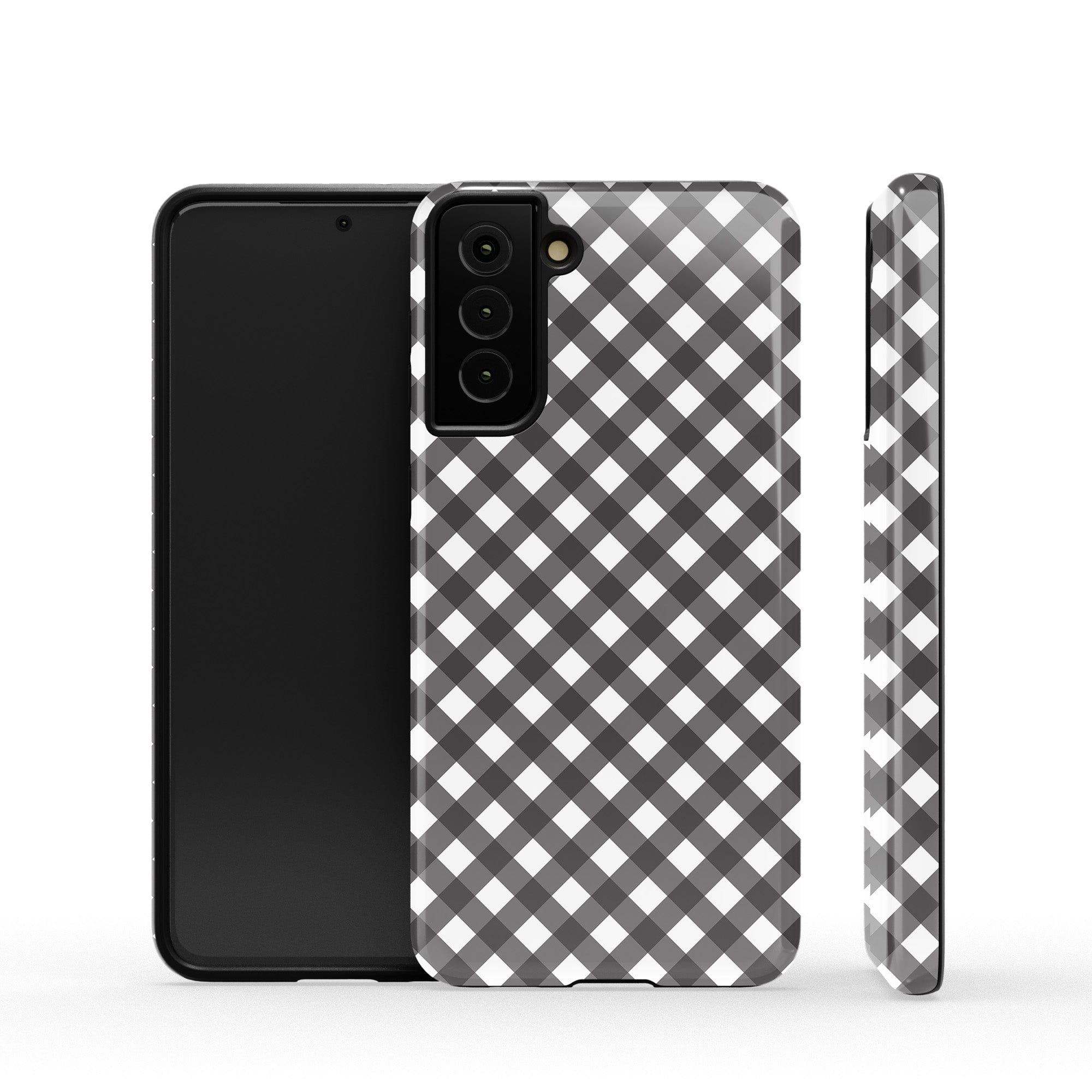 Cross Checkers | Diagonal Plaid Samsung Case Tough for Galaxy S21 Plus