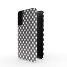 Cross Checkers | Diagonal Plaid Samsung Case Tough for Galaxy S21 Plus