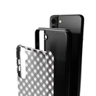 Cross Checkers | Diagonal Plaid Samsung Case Tough for Galaxy S21 