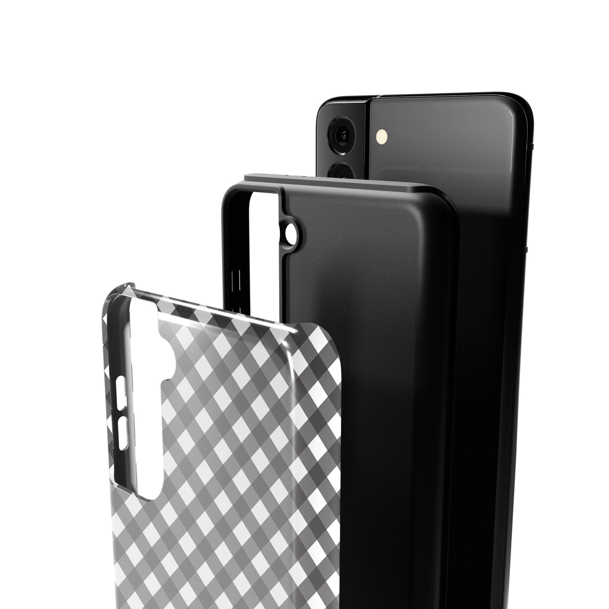 Cross Checkers | Diagonal Plaid Samsung Case Tough for Galaxy S21 