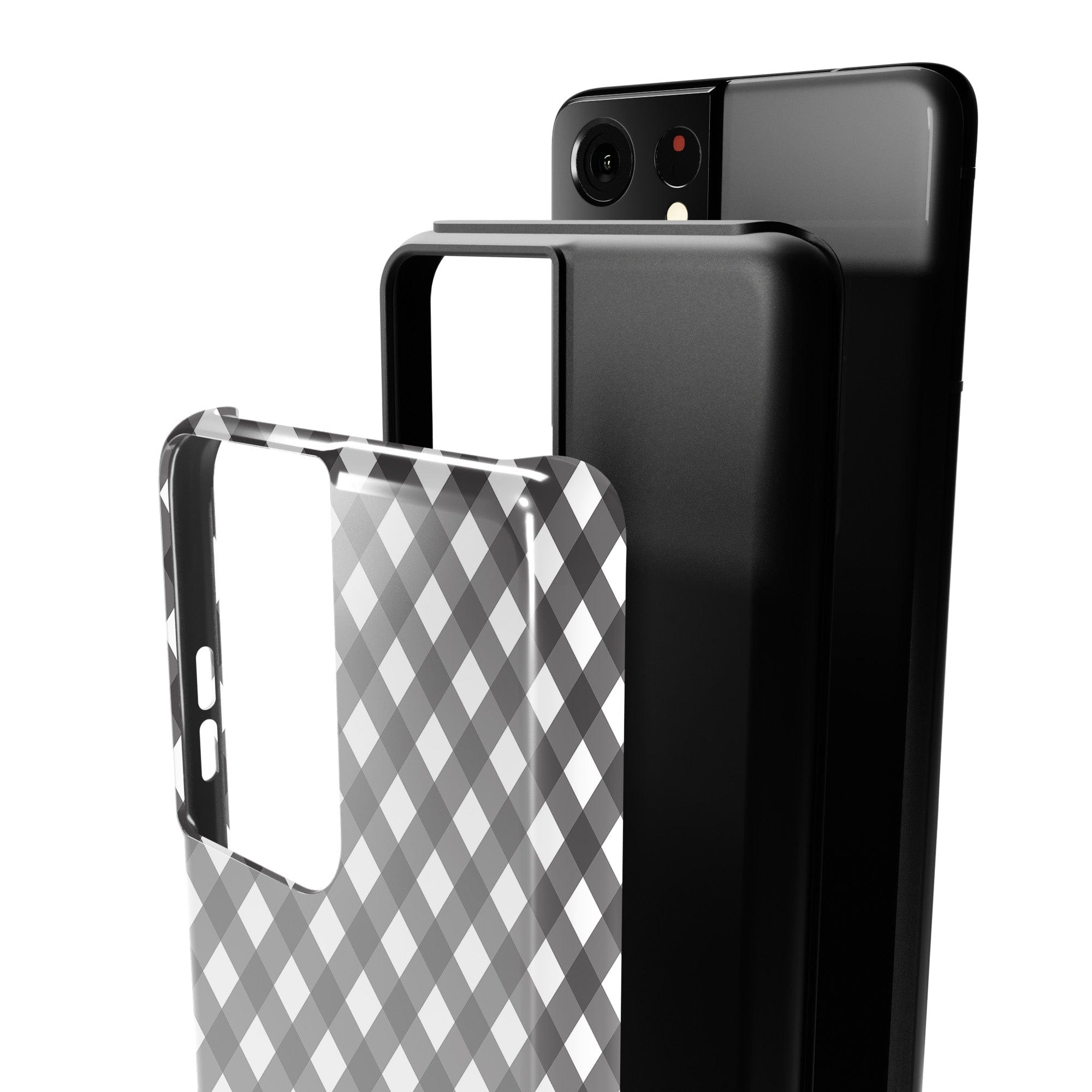 Cross Checkers | Diagonal Plaid Samsung Case Tough for Galaxy S21 Ultra