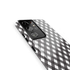 Cross Checkers | Diagonal Plaid Samsung Case Tough for Galaxy S21 Ultra