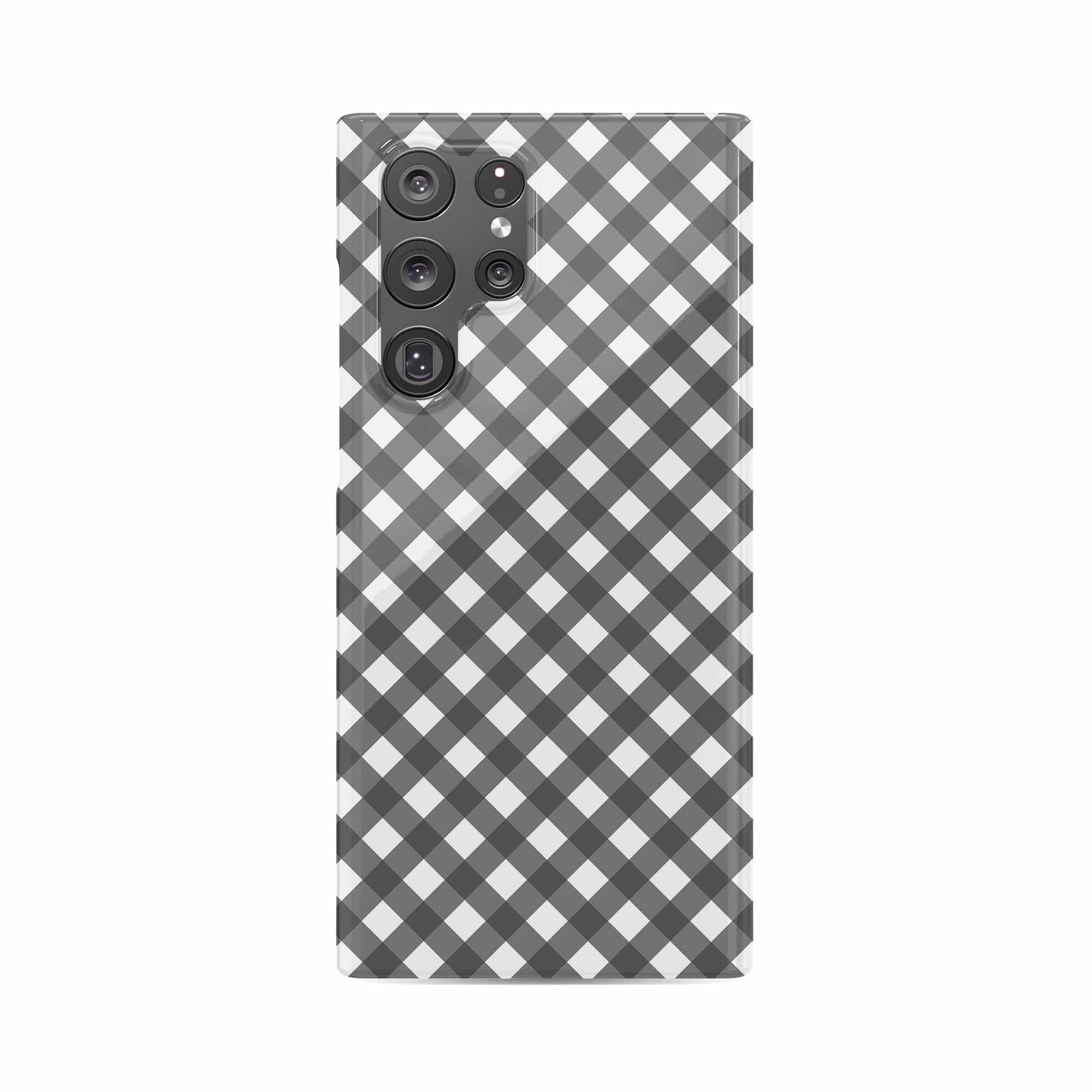 Cross Checkers | Diagonal Plaid Samsung Case Slim for Galaxy S22 Ultra