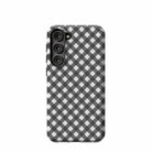 Cross Checkers | Diagonal Plaid Samsung Case Tough for Galaxy S23 Plus