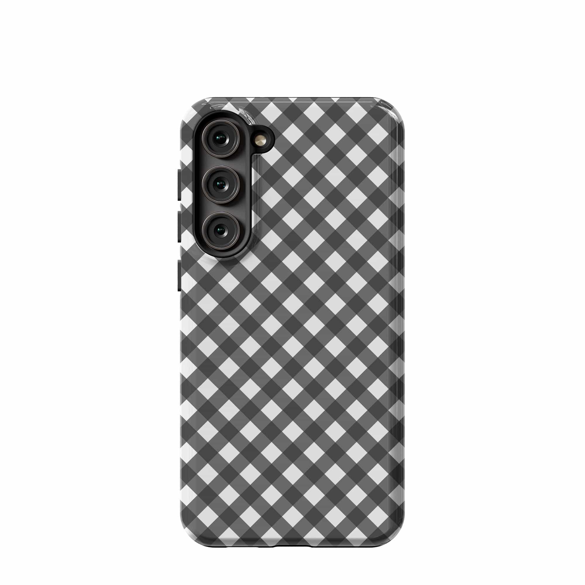 Cross Checkers | Diagonal Plaid Samsung Case Tough for Galaxy S23 Plus