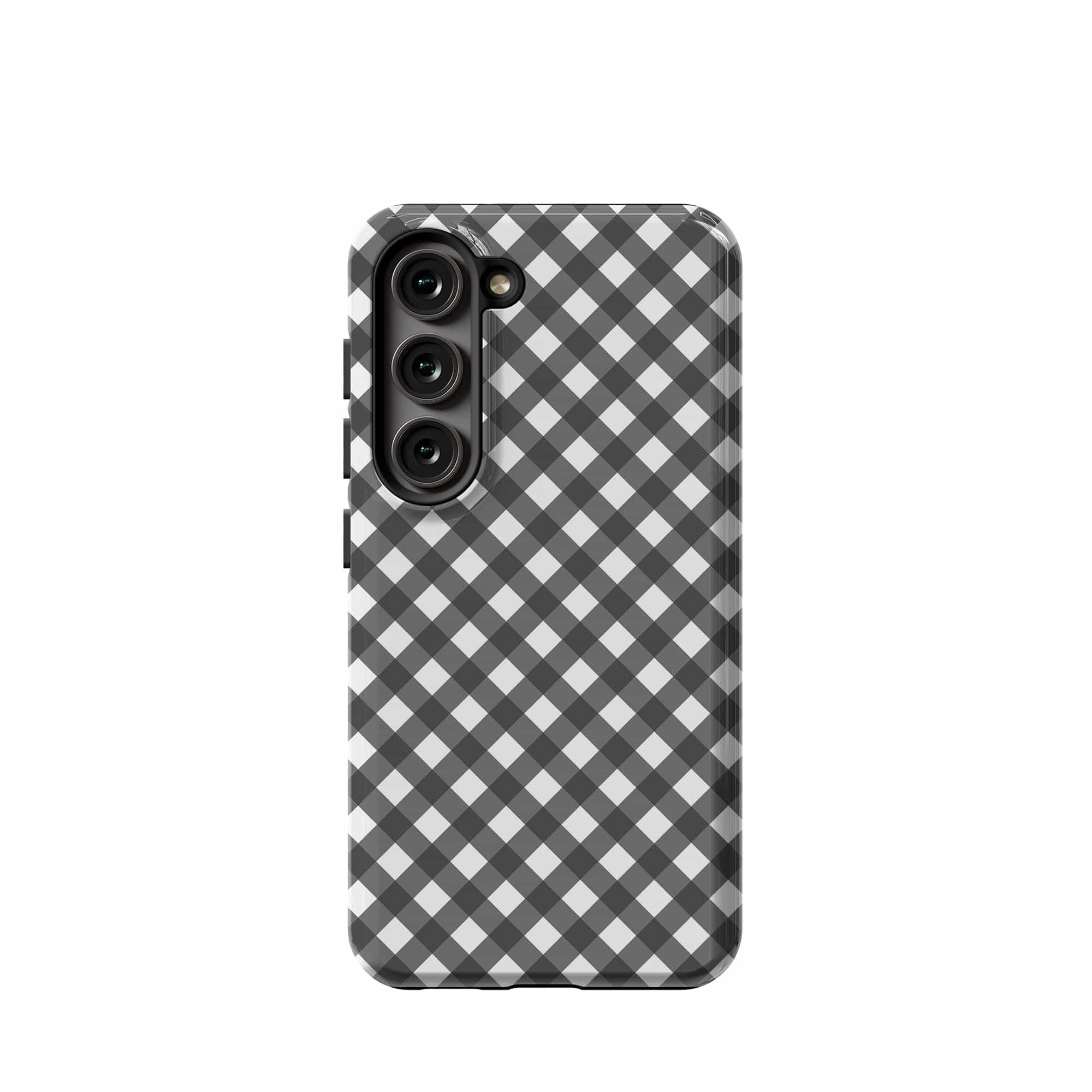 Cross Checkers | Diagonal Plaid Samsung Case Tough for Galaxy S23 Ultra