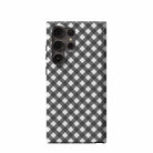 Cross Checkers | Diagonal Plaid Samsung Case Tough for Galaxy S23