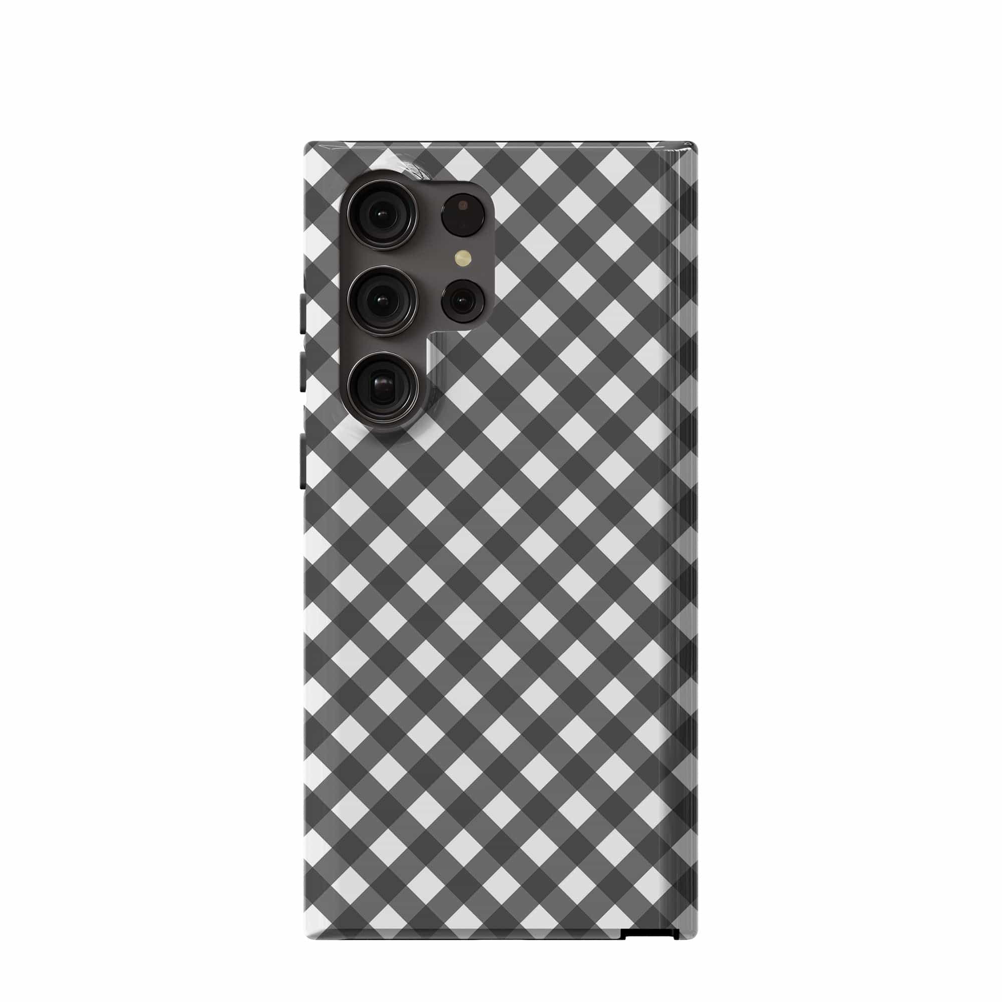 Cross Checkers | Diagonal Plaid Samsung Case Tough for Galaxy S23