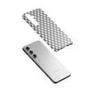 Cross Checkers | Diagonal Plaid Samsung Case Slim for Galaxy S24 Plus